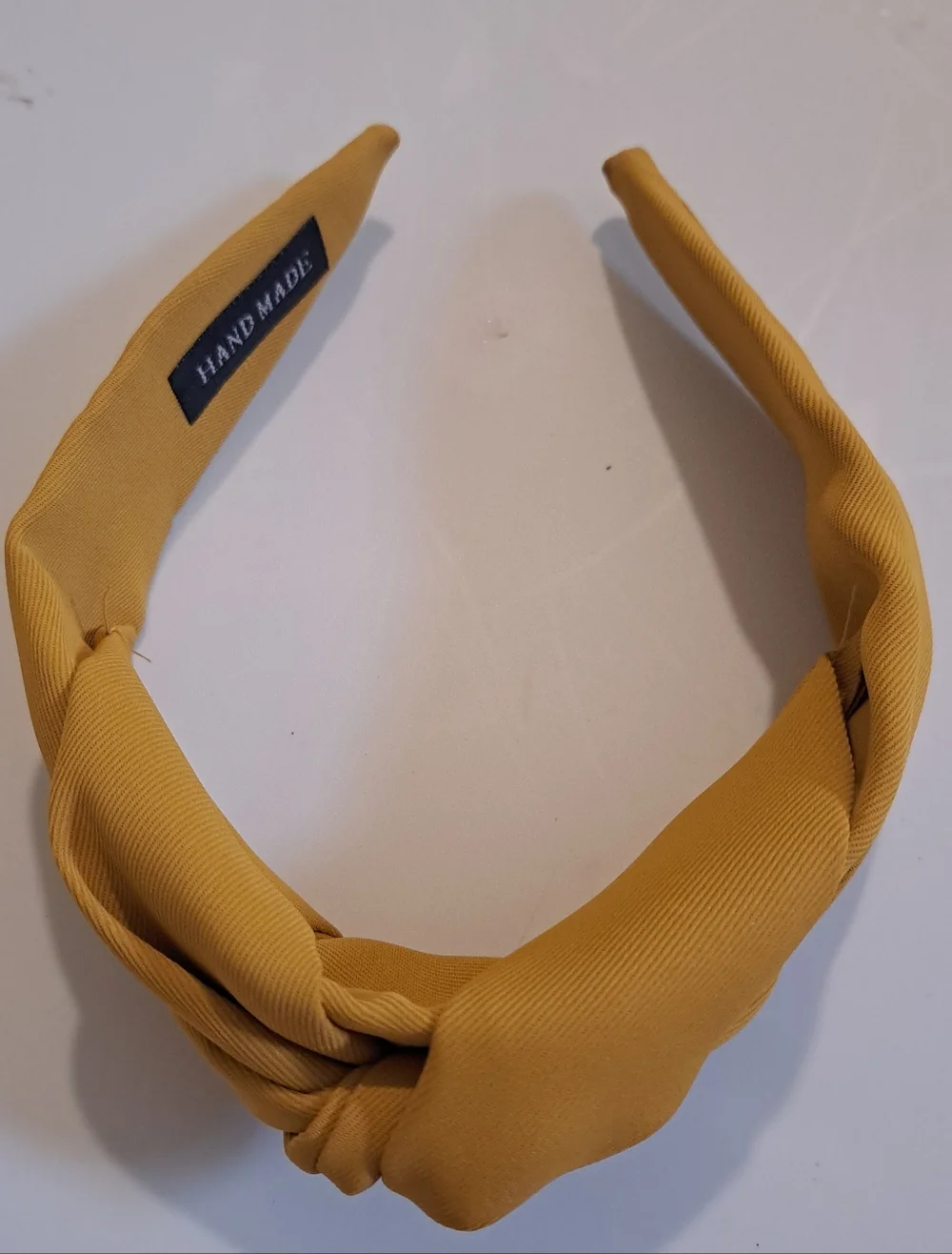Hand Made Dark Yellow Wide Knot Headband